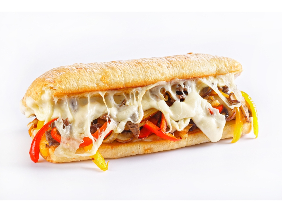 Chicken Philly Cheesesteak Sandwich.
