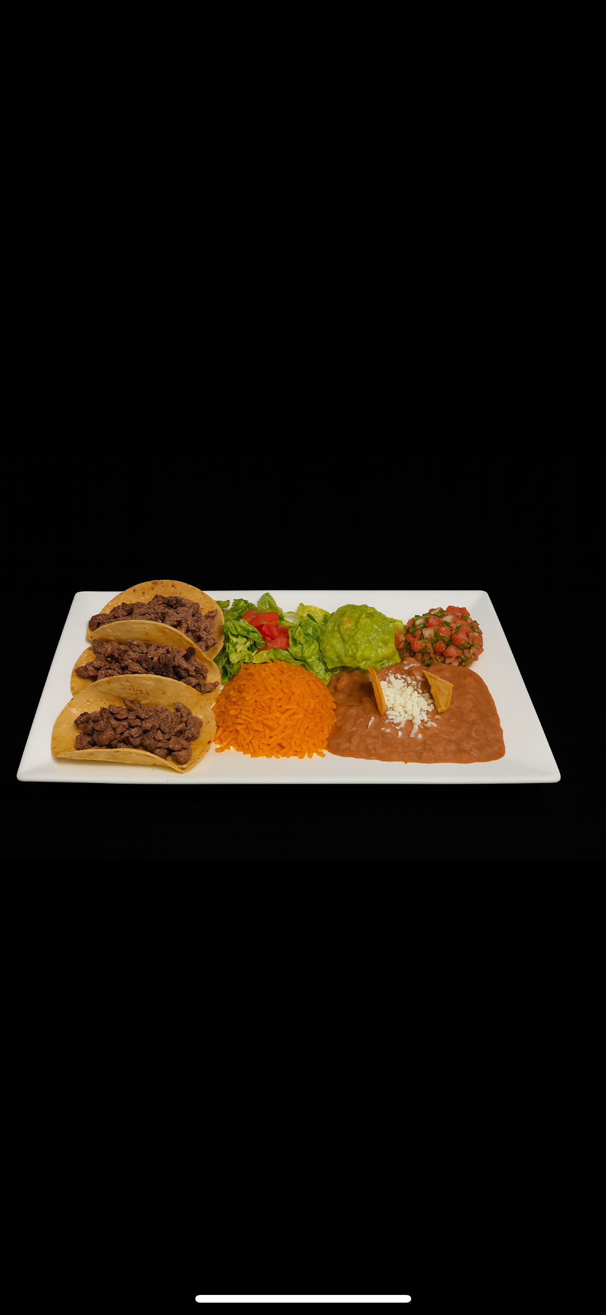 Taco Plate Asada.