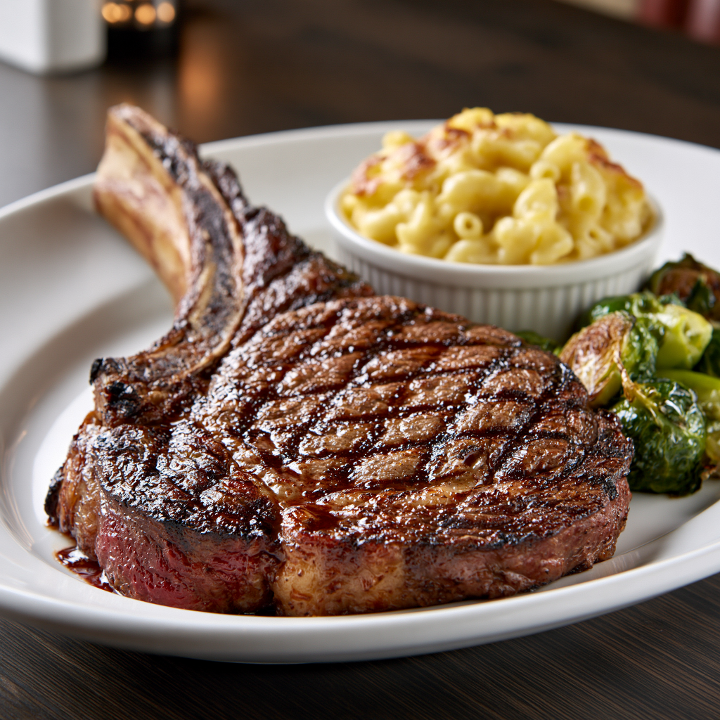 Cowboy Ribeye with Truffle Mac & Cheese.