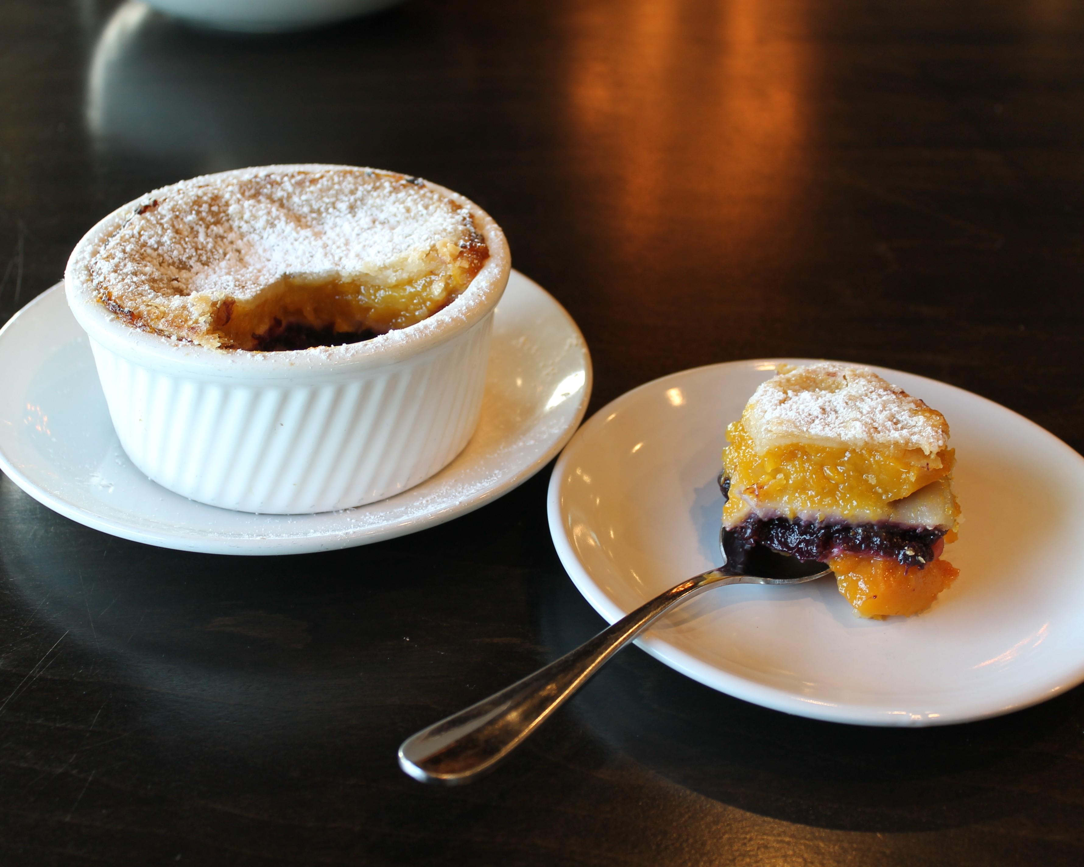 Jeri's Mango Blueberry Cobbler.
