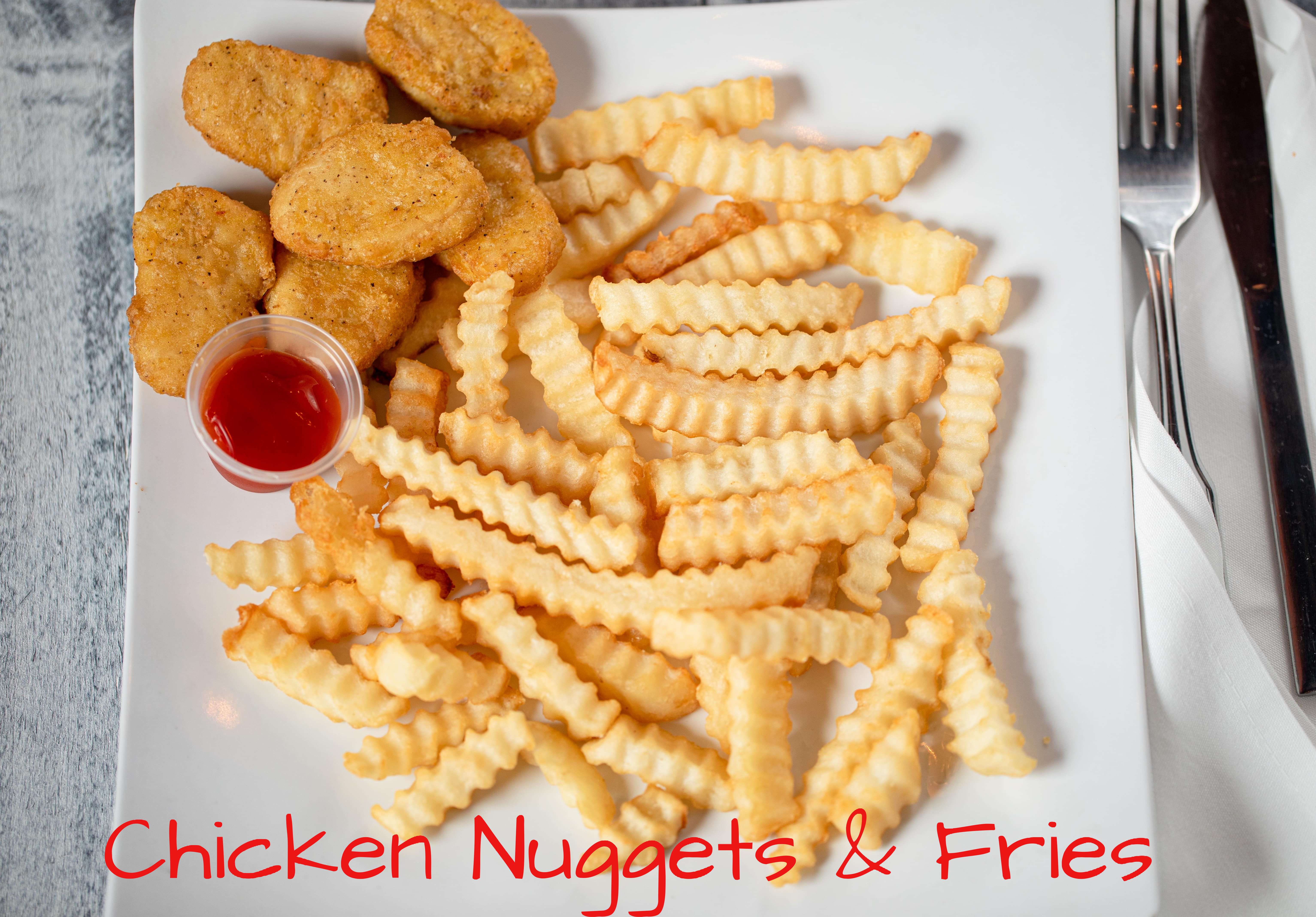 Chicken Nuggets with Fries.