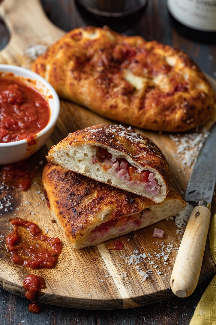 Classic Calzone \ham and ricotta.