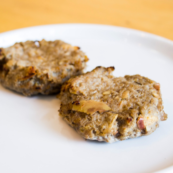 2 Turkey Sausage Apple Fennel Patties.