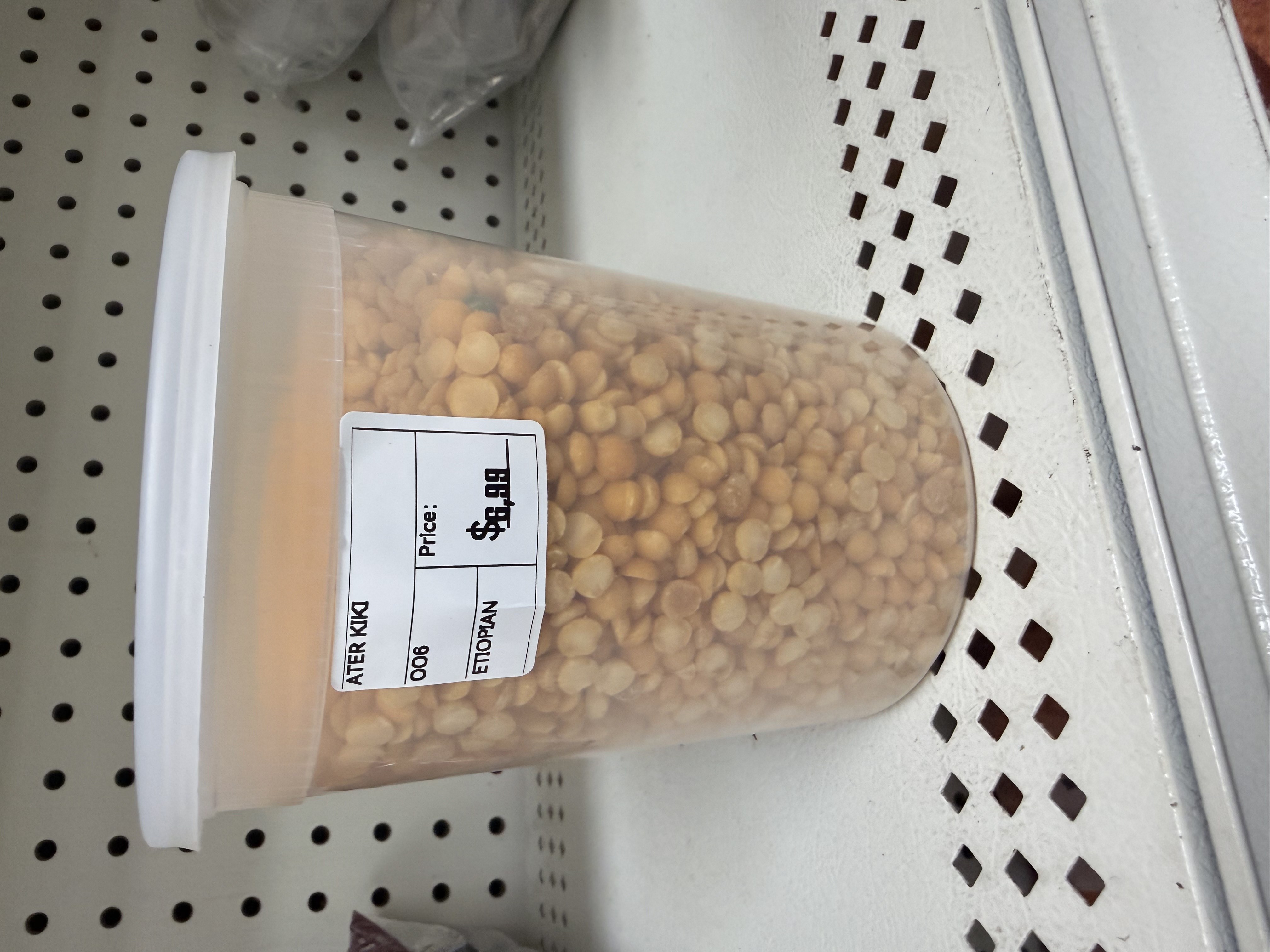 2. Yellow Split Peas.