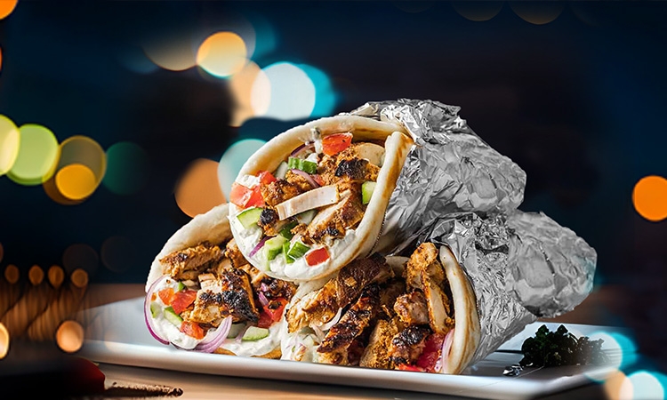 Grilled Chicken Gyro Pita.