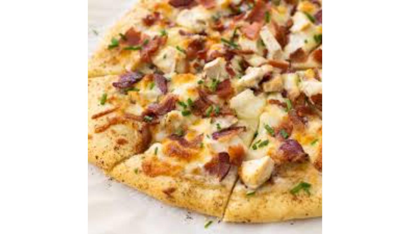 Chicken Bacon Ranch Pizza.