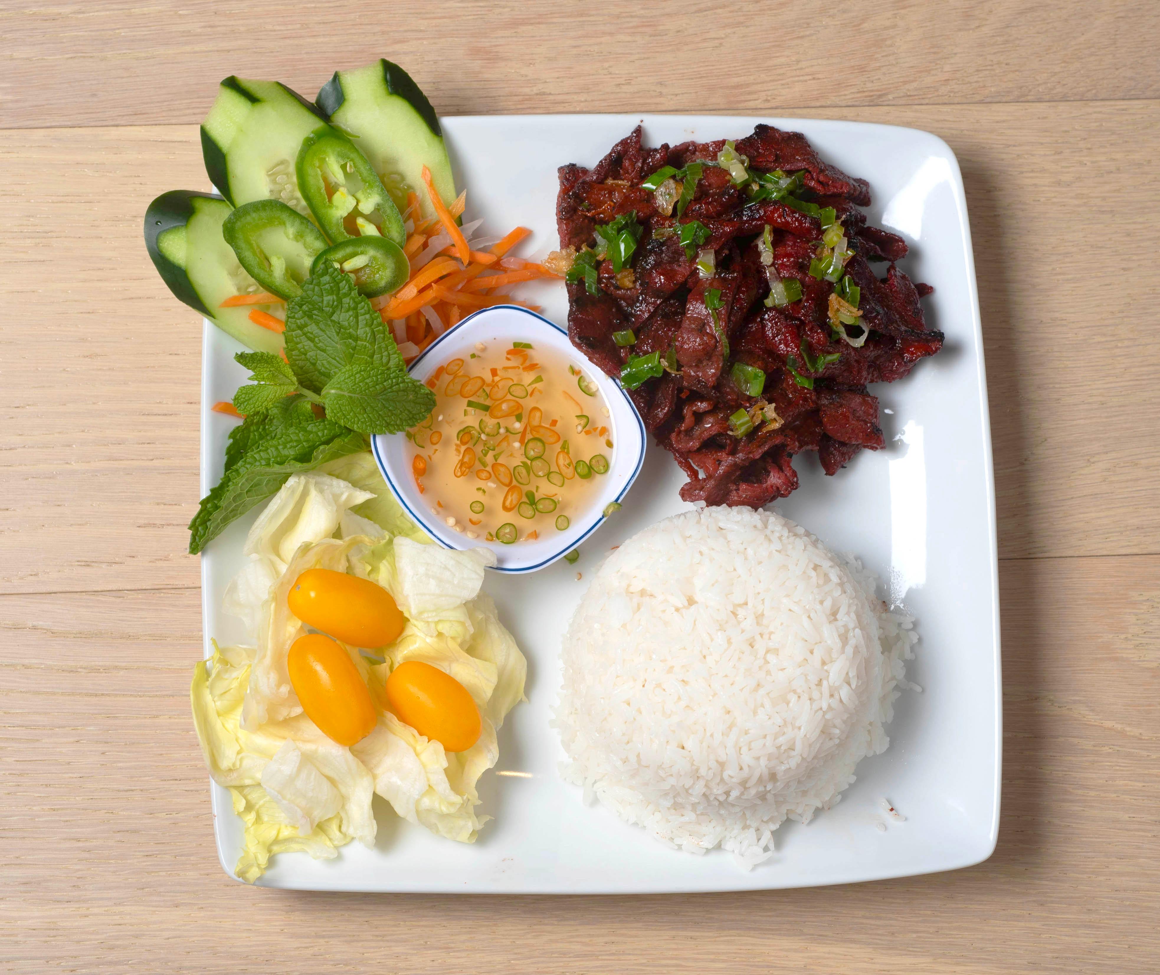 Grilled Beef & Rice.