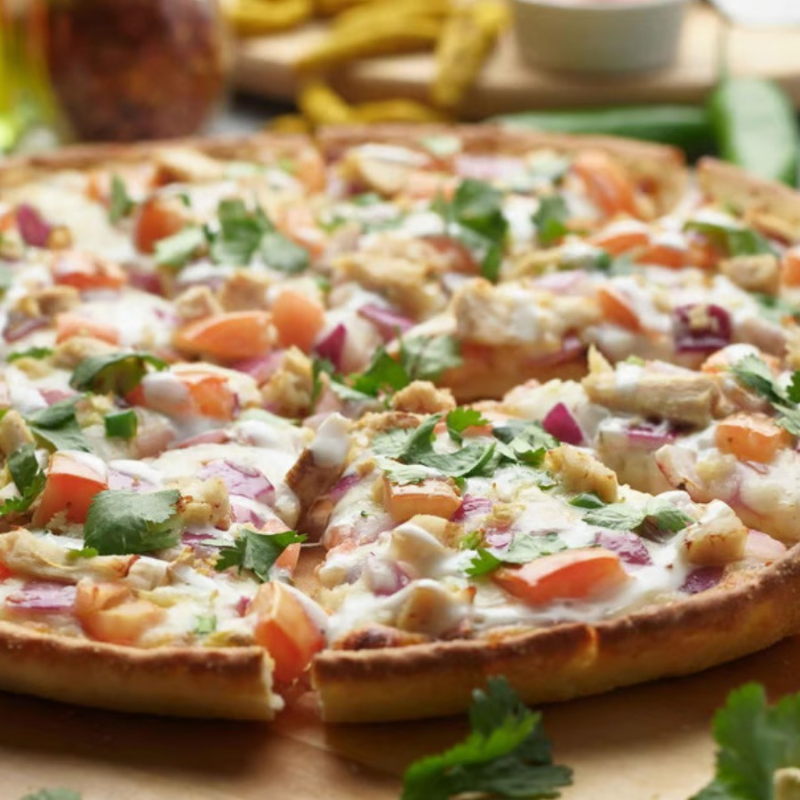 Bombay Garlic Chicken Pizzatwist.