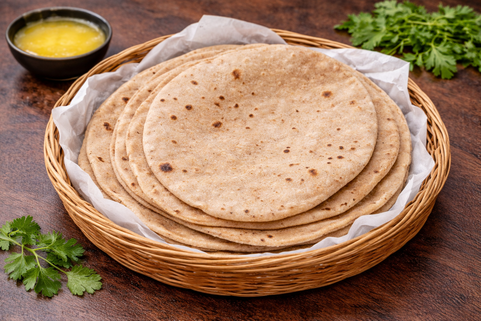 Whole Wheat Chapati.