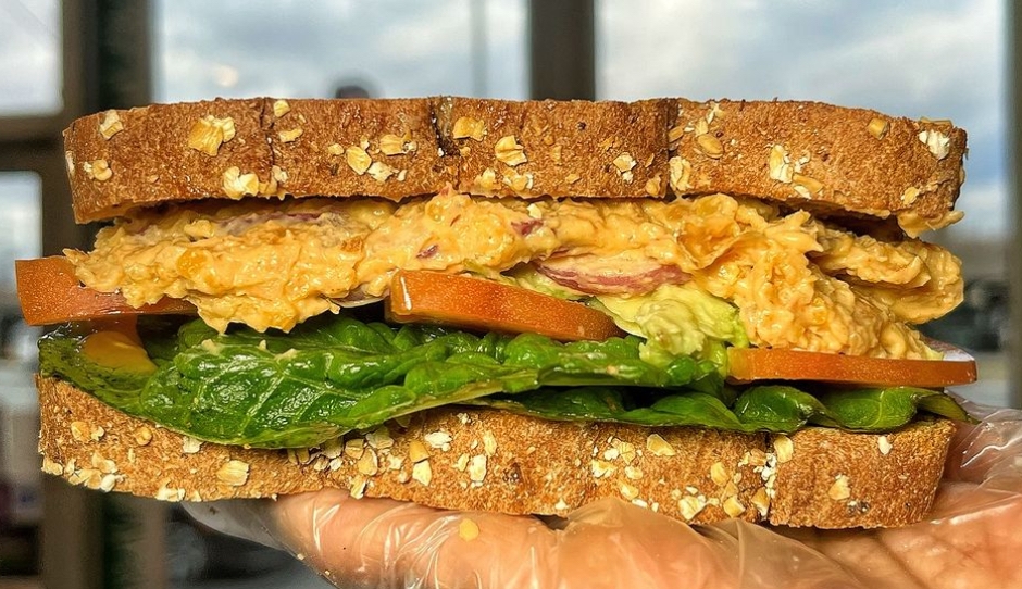 CHICKPEAS SALAD SANDWICH.