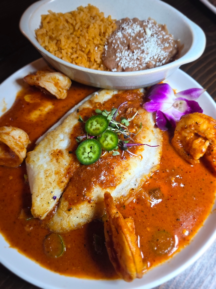 Fish & Shrimp Diabla.