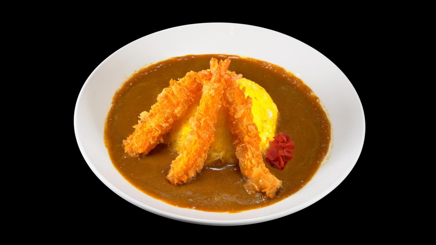 Omelet Shrimp Katsu Curry.