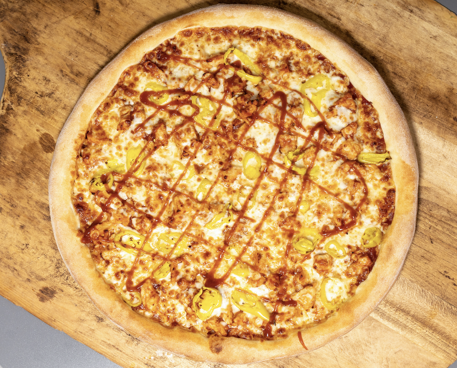 Large BBQ Chicken Pizza.