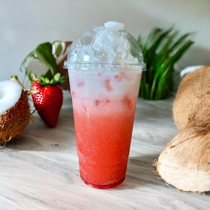 Strawberry Coconut Blast (24 oz) - Iced.