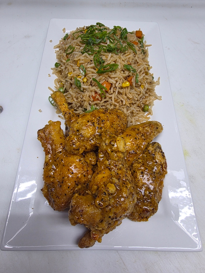 FRIED WINGS 6pcs & FRIED RICE.