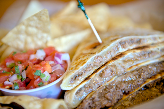 Ground Beef Quesadilla.