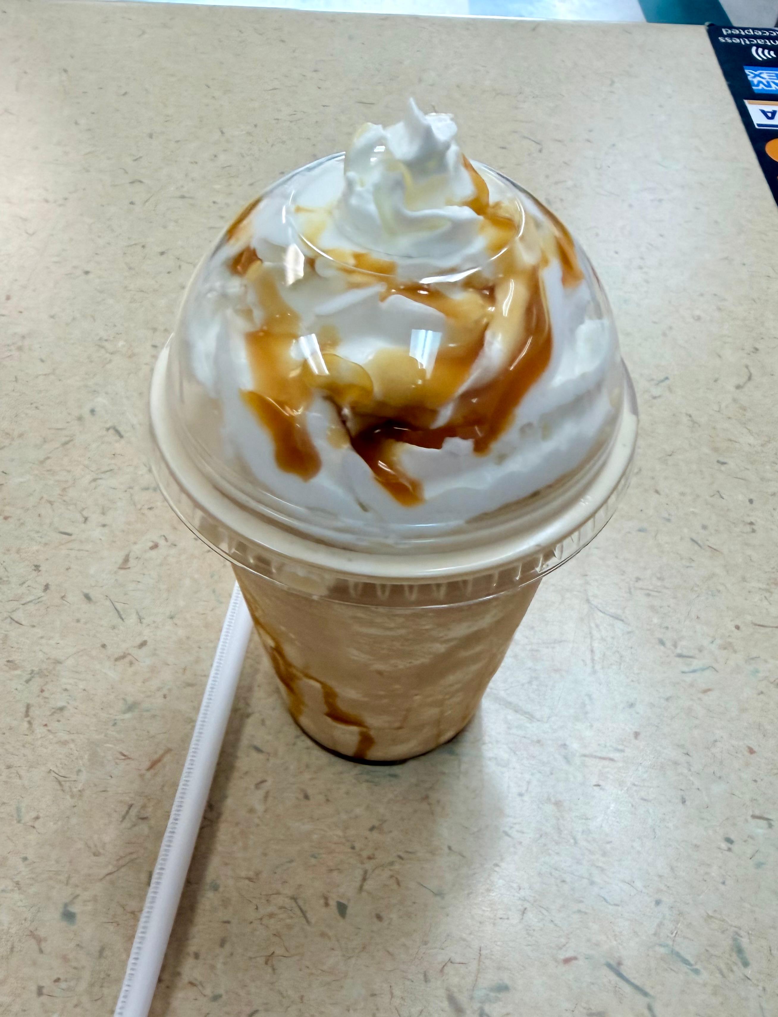 Caramel Frappe.