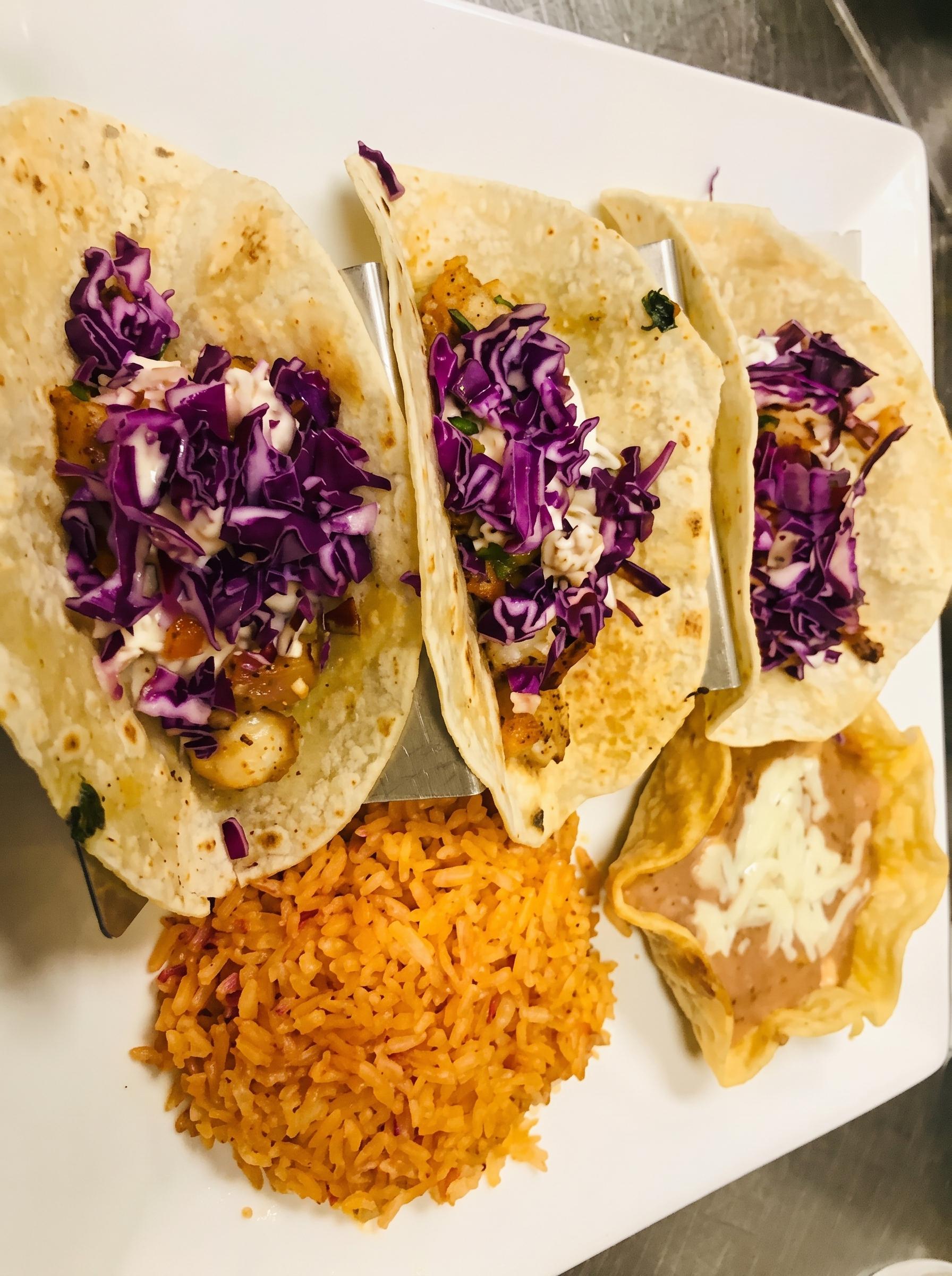 Seafood Tacos.