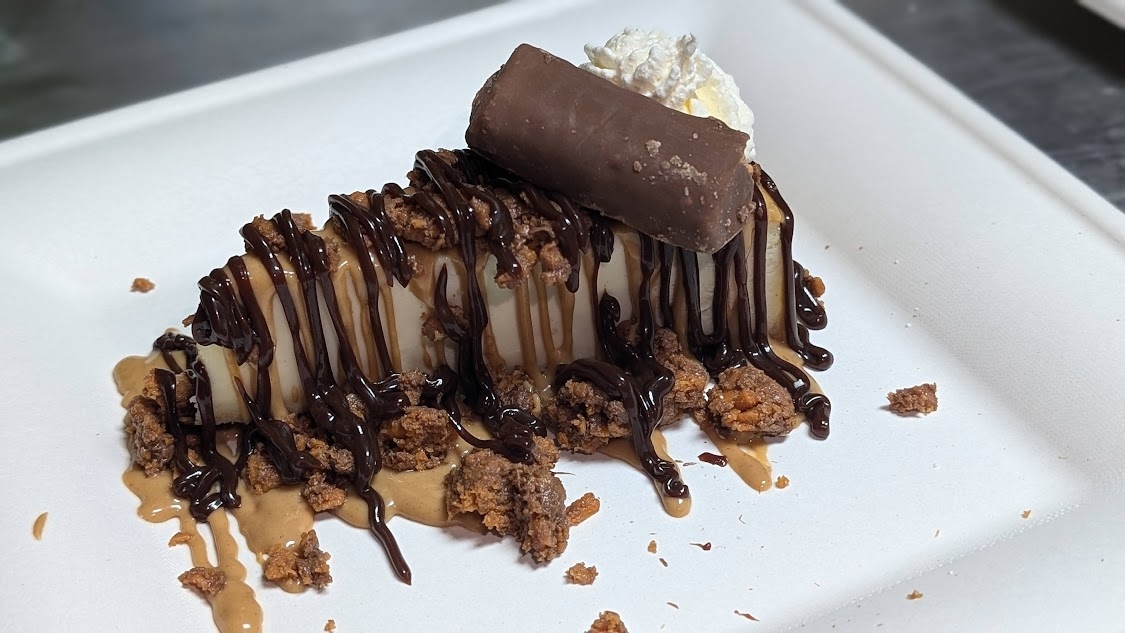 Butterfinger Blast Cheesecake.