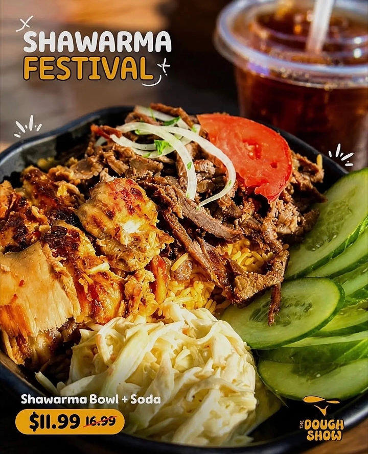 Beef Shawarma Bowl + Soda.