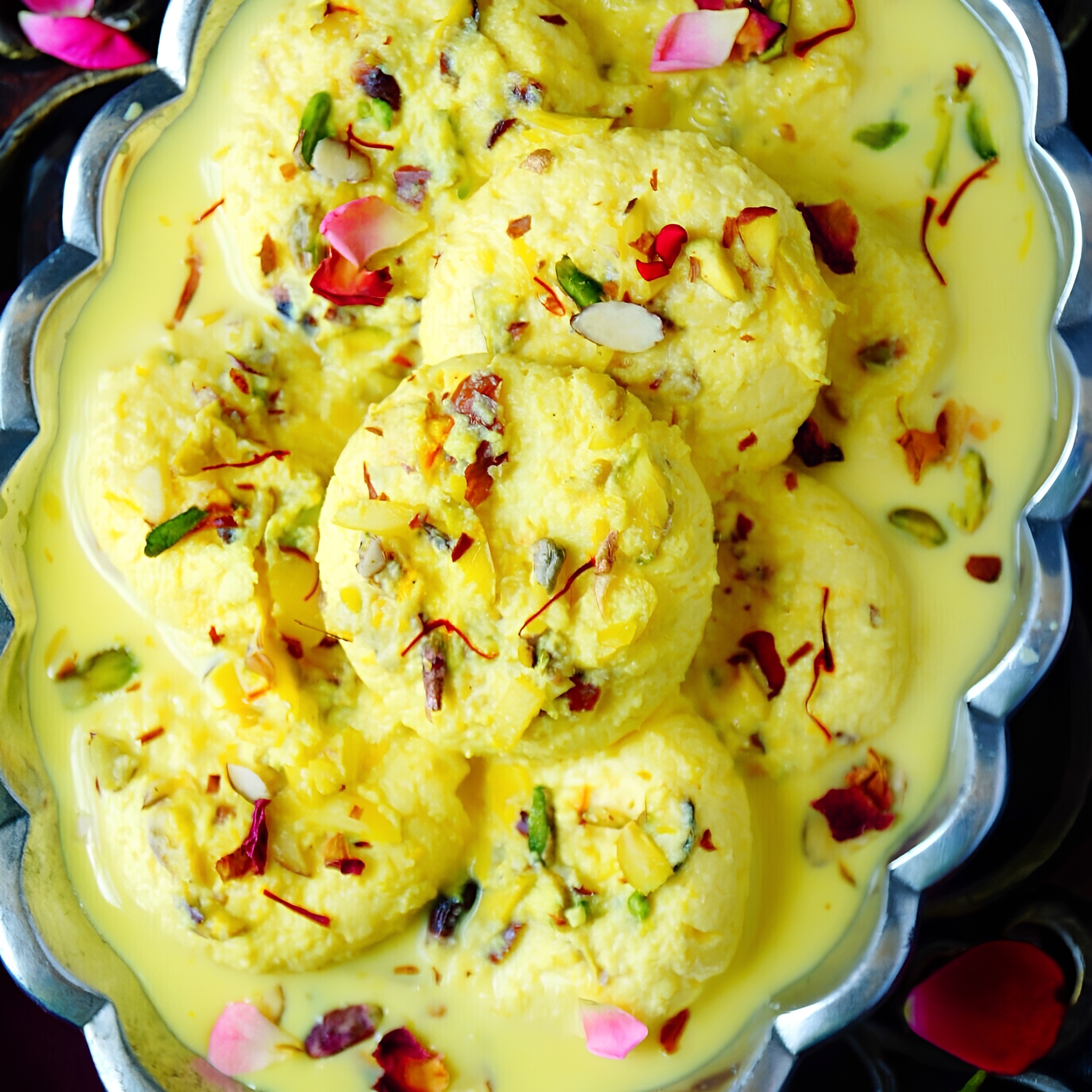 Kesar Rasmalai (3 pcs).