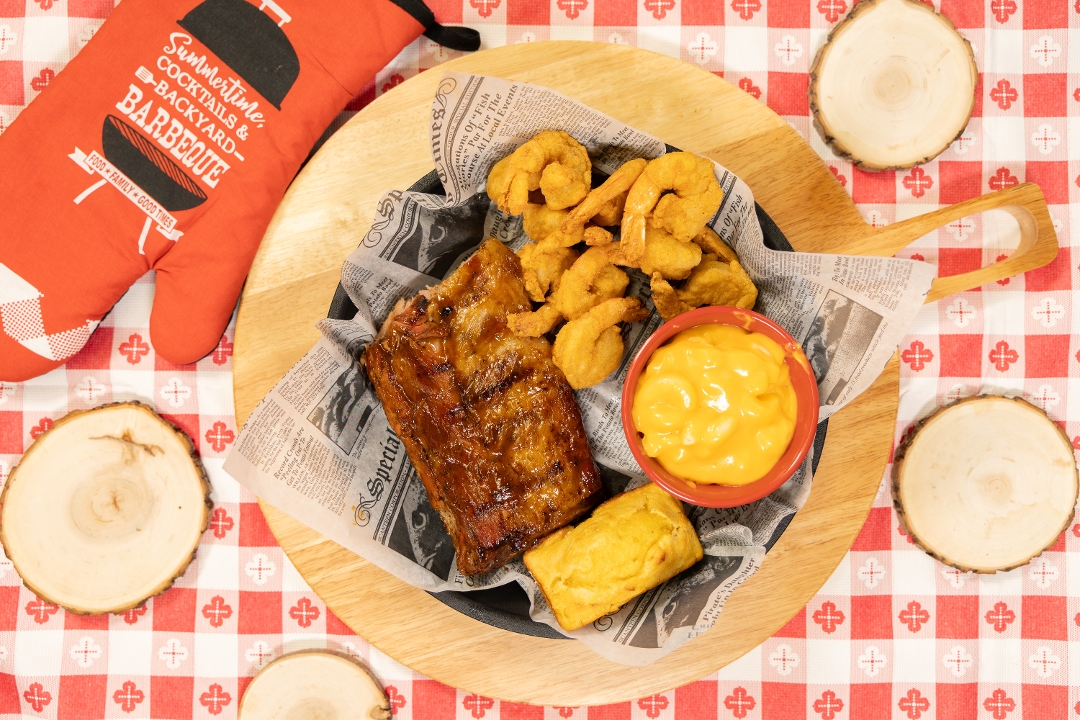 Baby Back & Shrimp.
