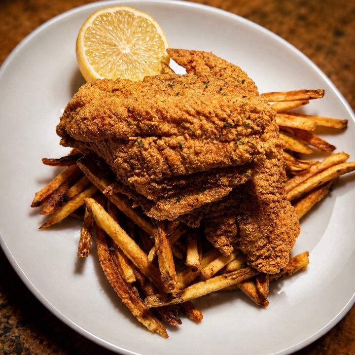 2 Catfish & Fries.