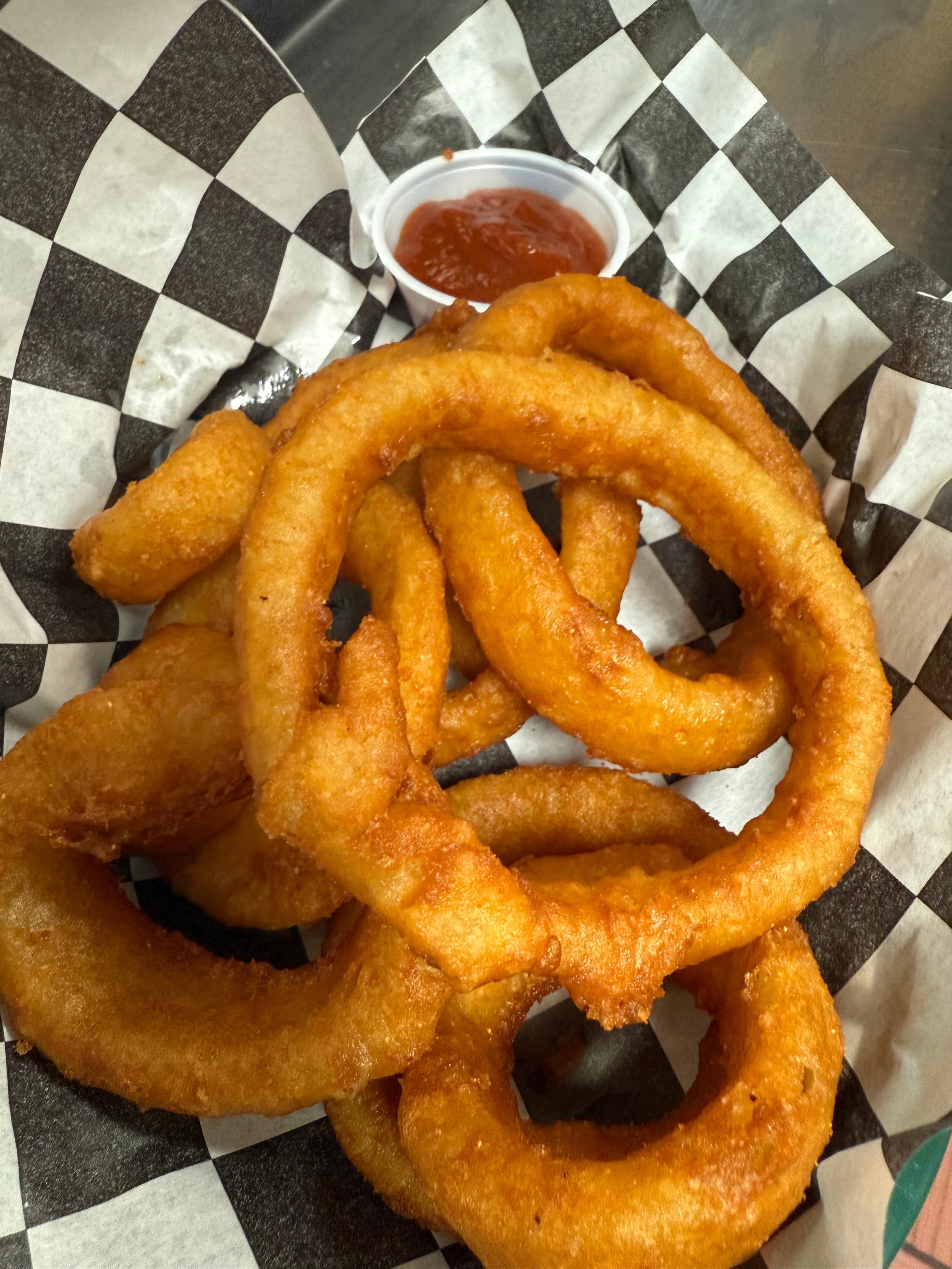 Guinness Gold Onion Rings.