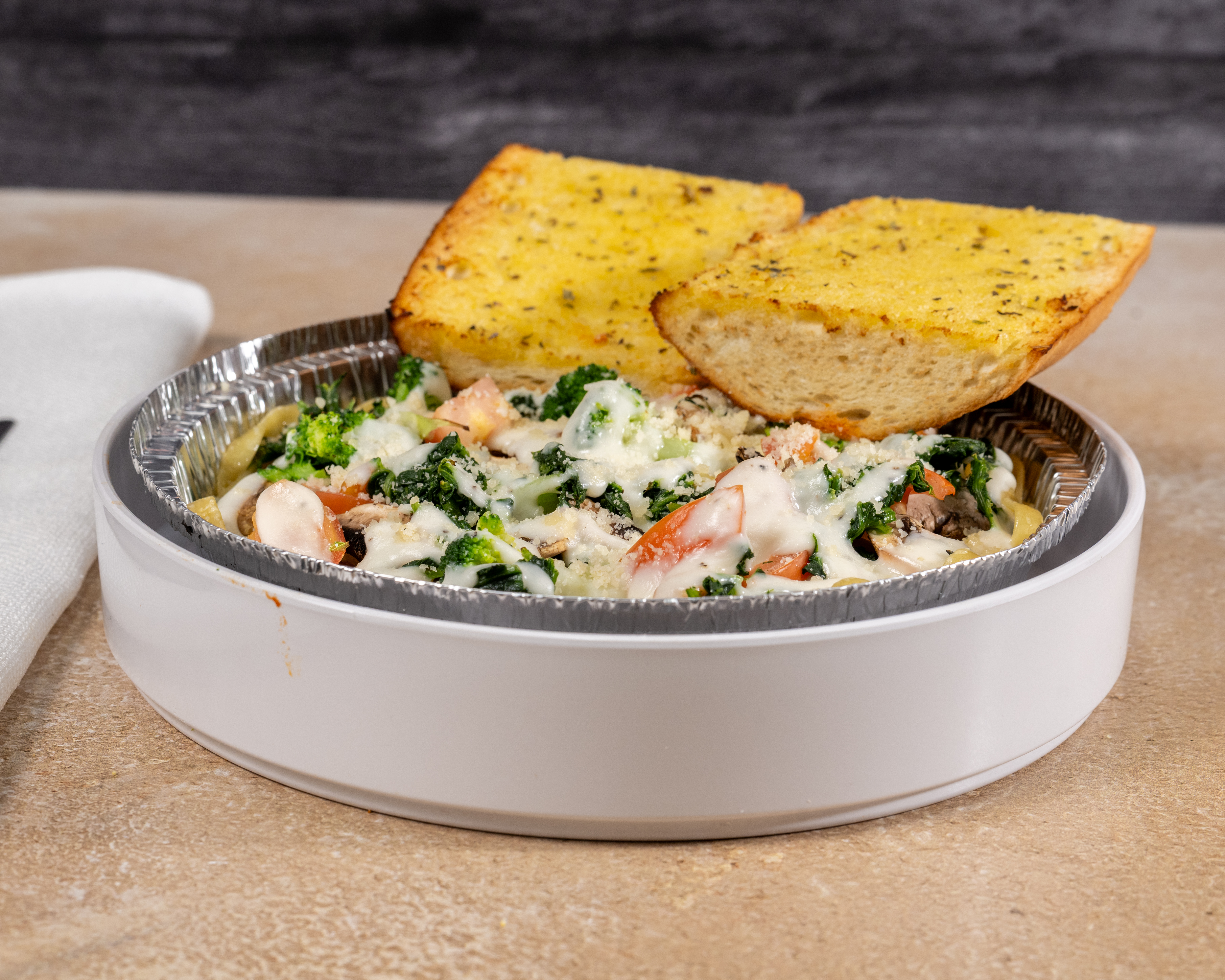 Veggie Fettuccine Alfredo.