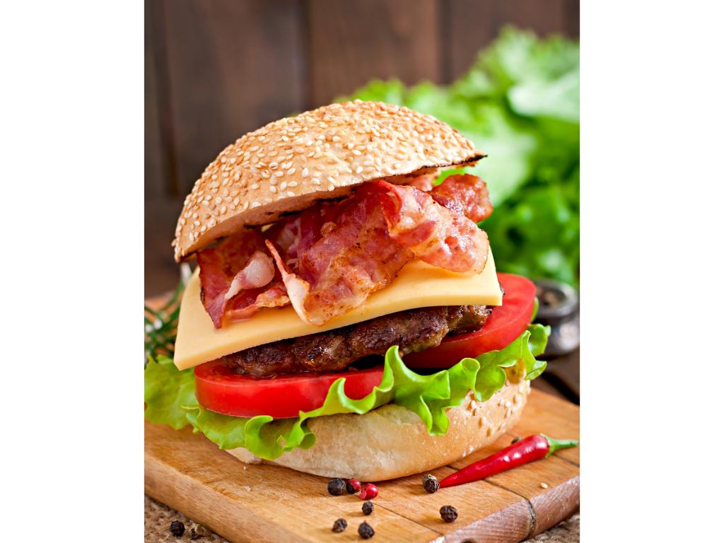 (GGB10) Canadian Bacon and Cheddar Cheese.