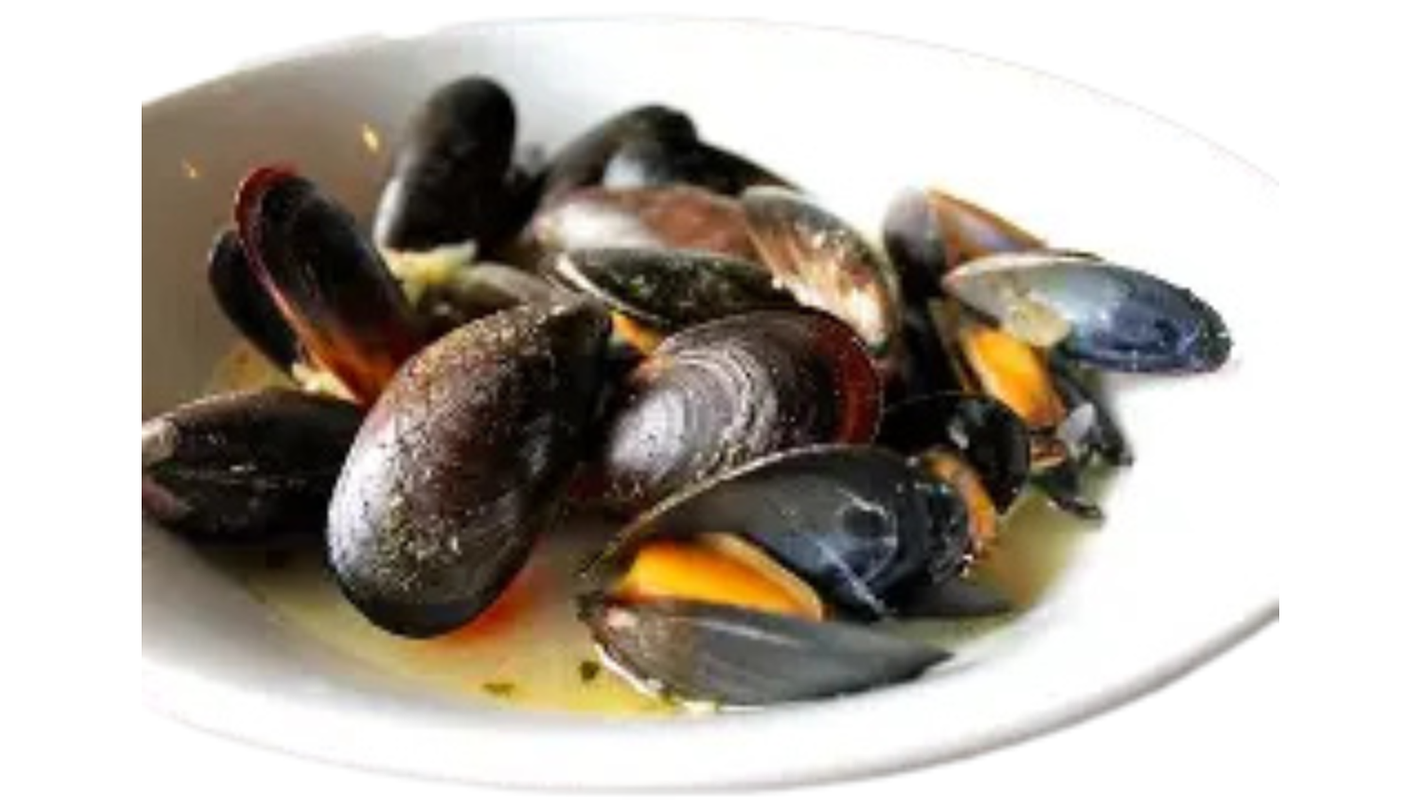 Black Mussels in Garlic Sauce.