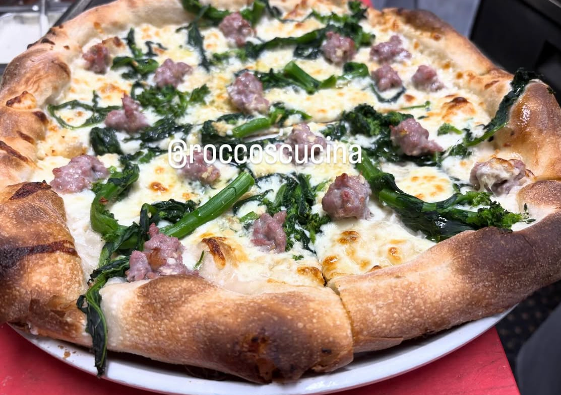 Broccoli Rabe & Sausage Pizza.