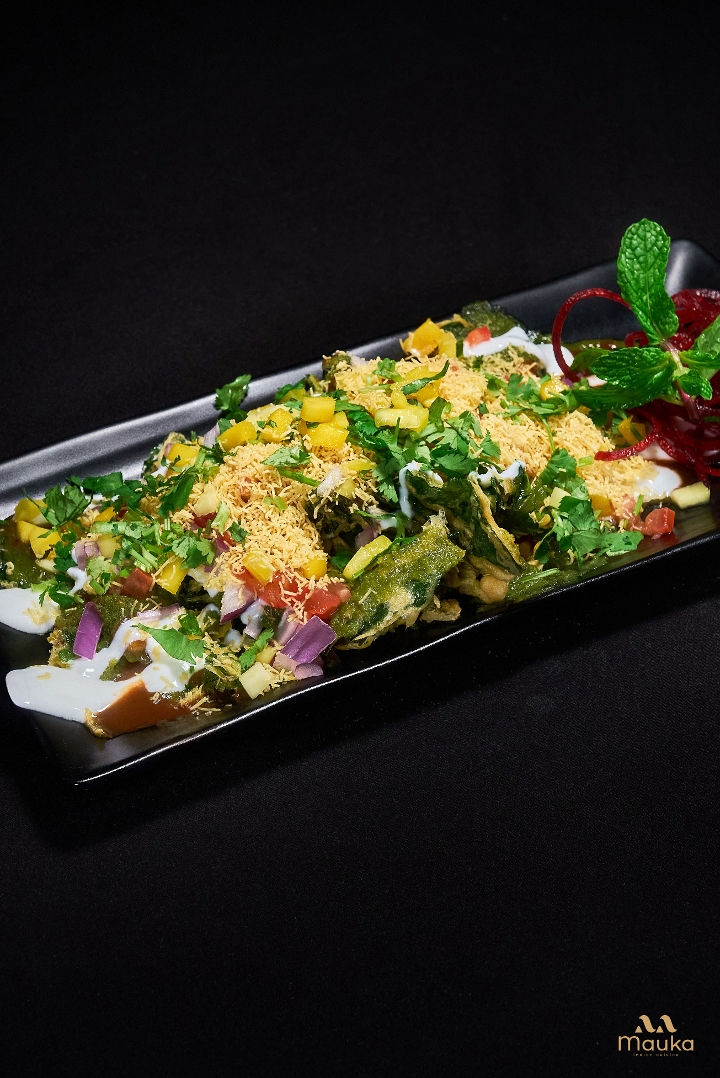 Palak Aam Patta Chat.