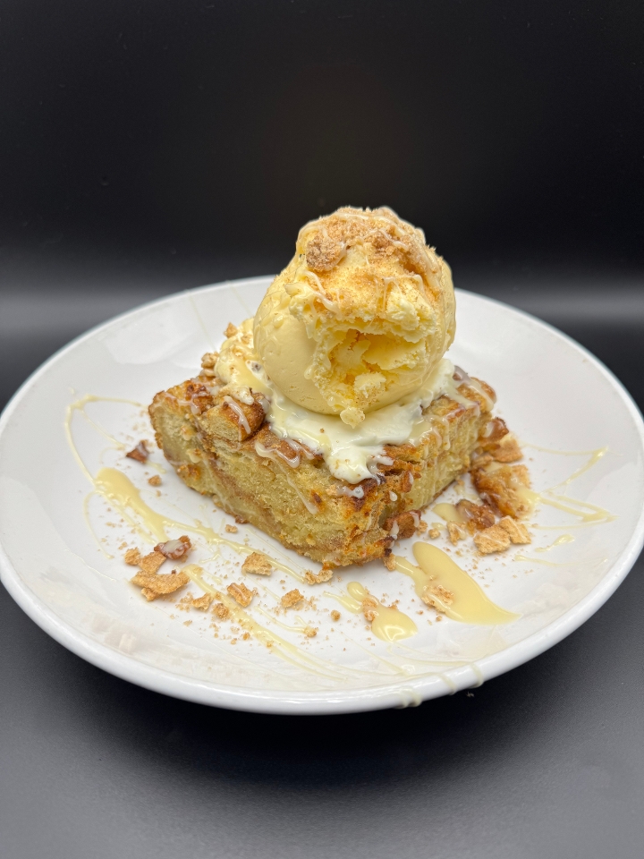 Cinnamon Roll Bread Pudding.