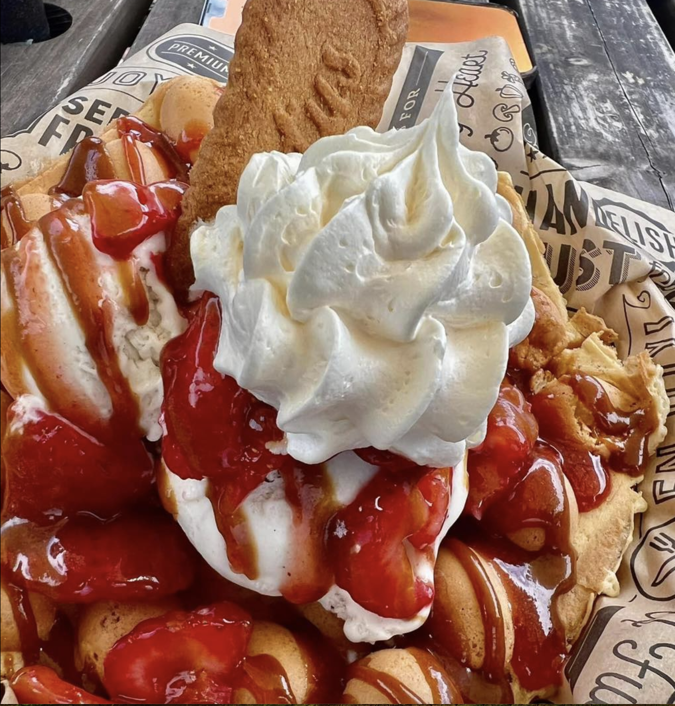 Da Floridian-Strawberry Shortcake Ice Cream Waffle.