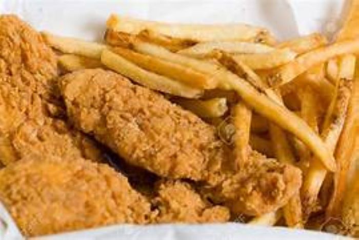 Chicken Tenders & French Fries (2 pcs Chicken).
