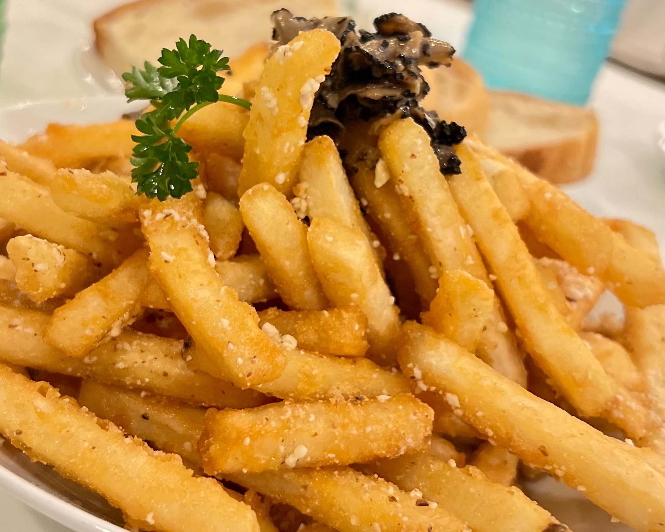Vegan Parmesan Black Truffle French Fries.