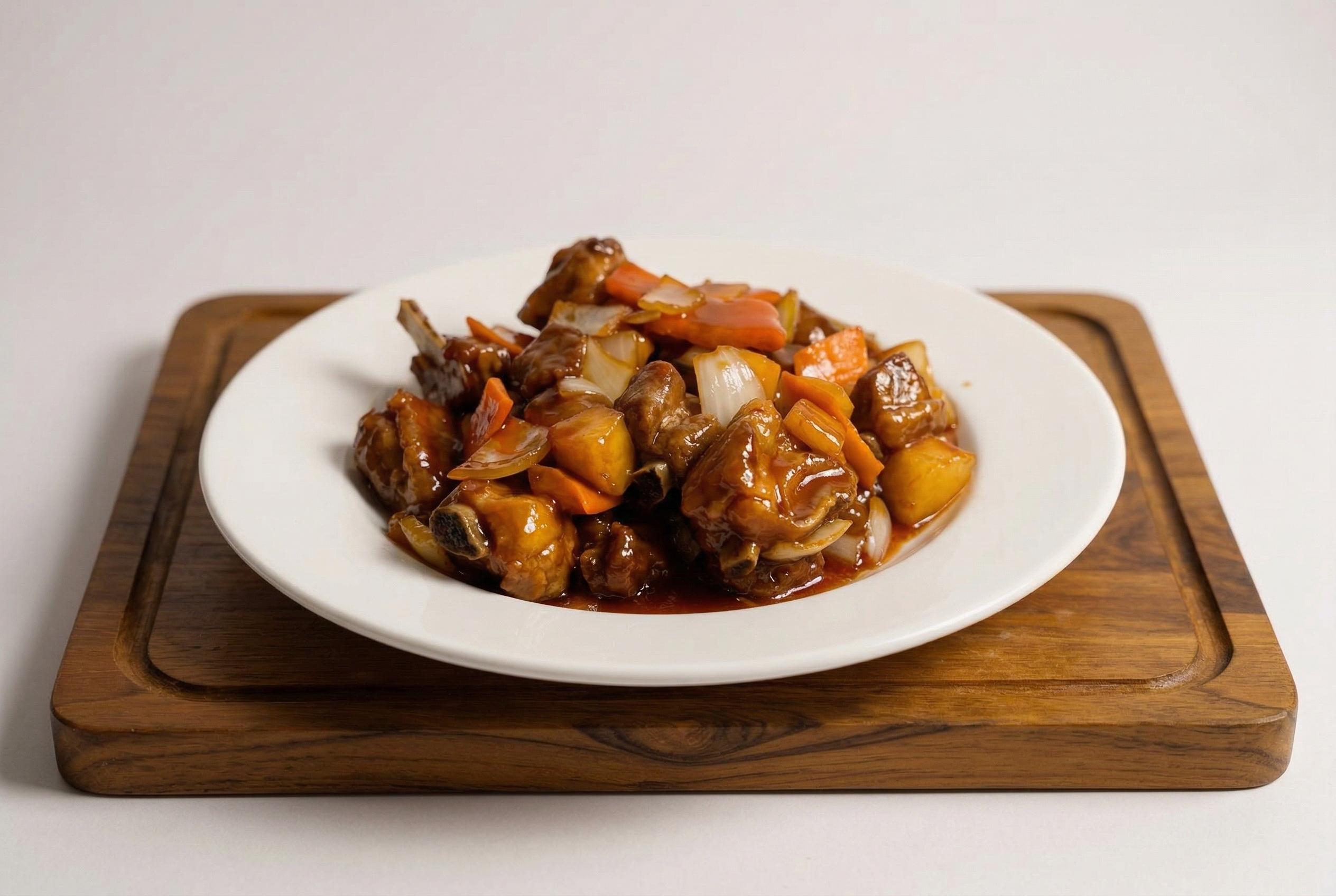 糖醋排骨 Sweet and Sour Ribs.