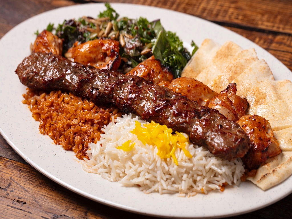#15) Combo N1 (Chicken Thigh Kebab & Beef Koobideh).