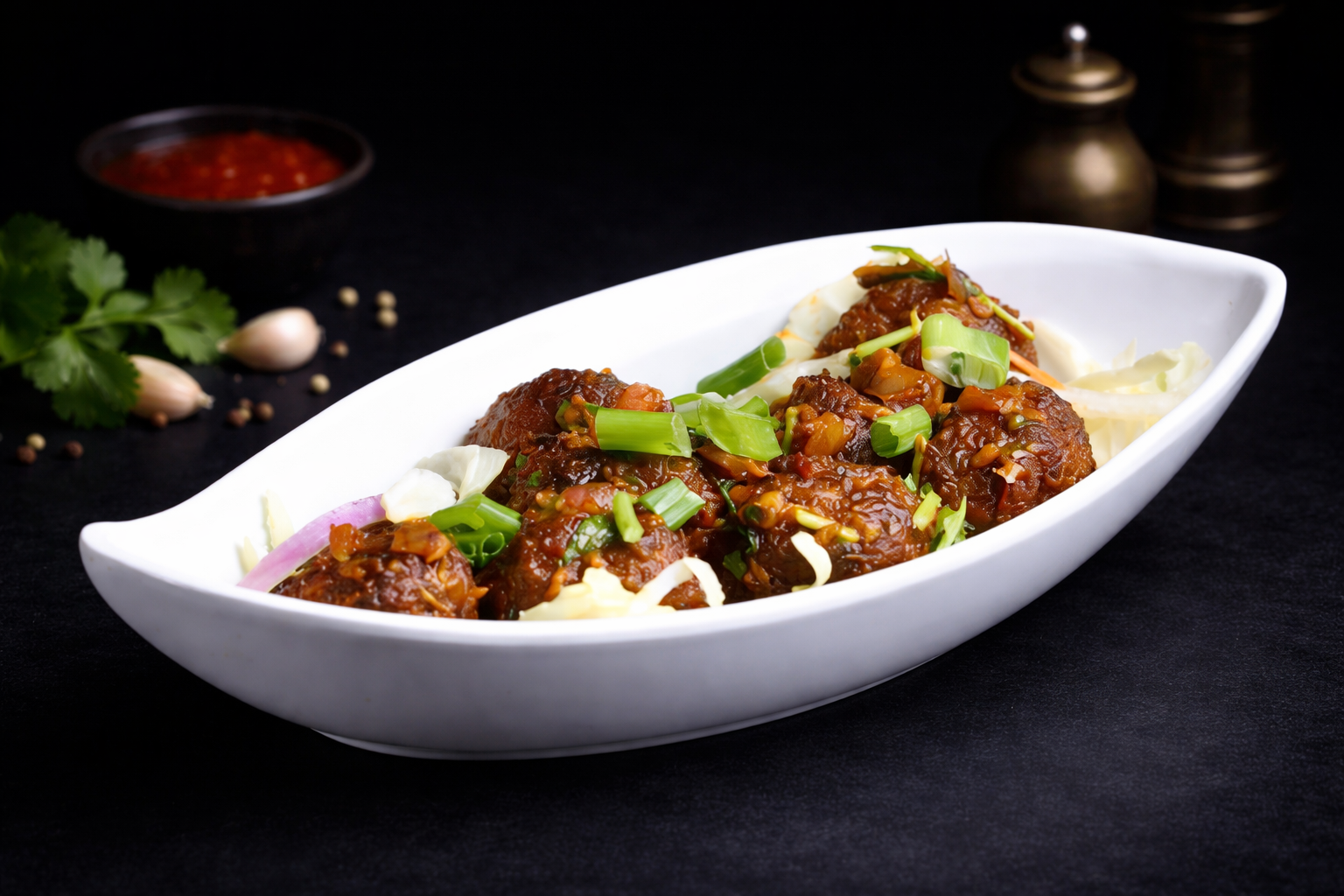 Veg Ball Manchurian (Dry).