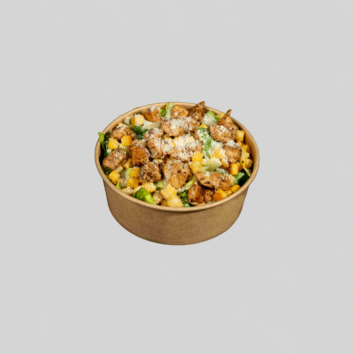 CHICKEN CAESAR SALAD.