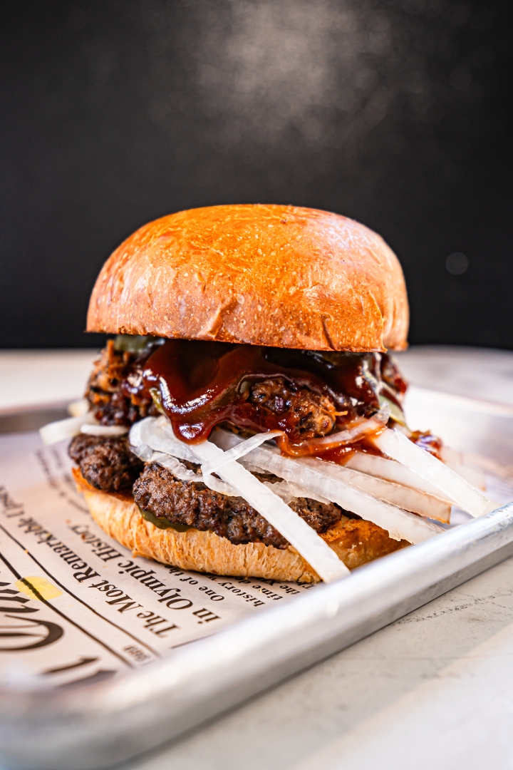 OMG! Chopped Brisket Burger.
