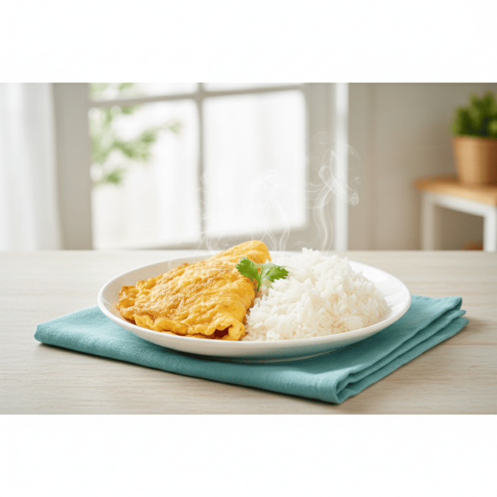 Thai Style Omelette with Rice.