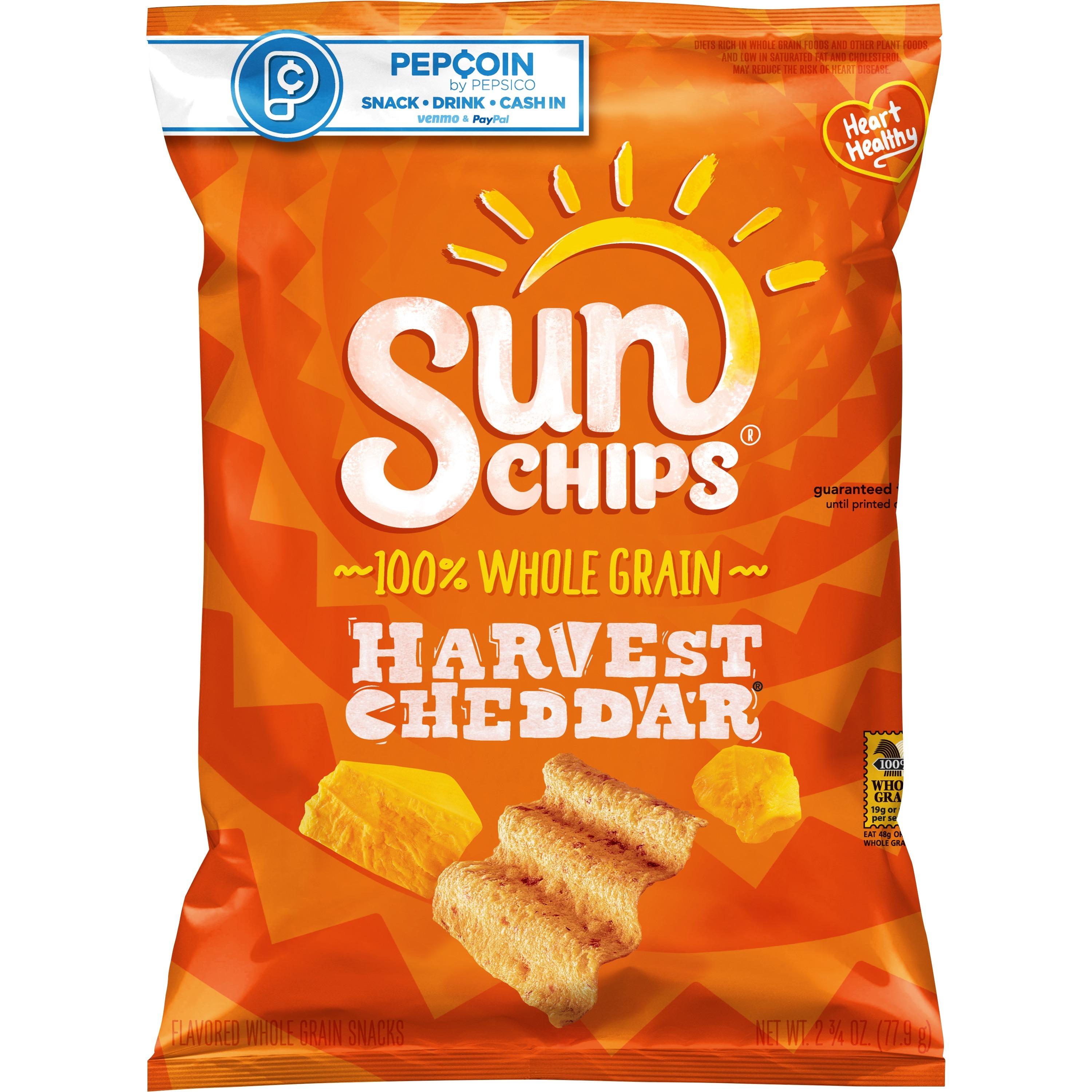 Sun Chips Whole Grain Snacks Harvest Cheddar - 2.75 Oz.