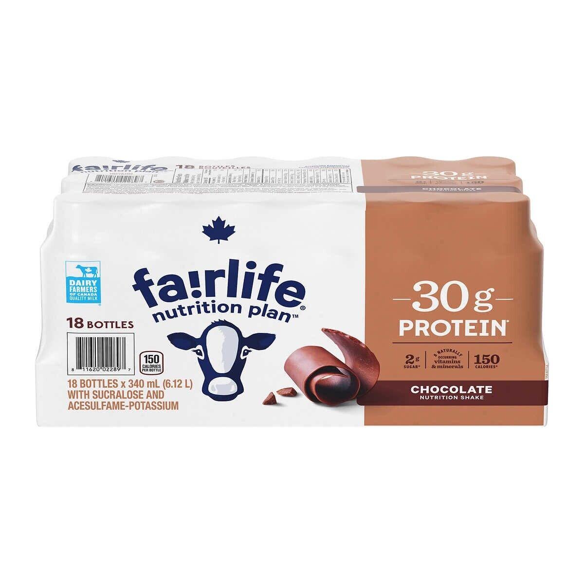 Fairlife Protein Shakes Chocolate 18x340ml.