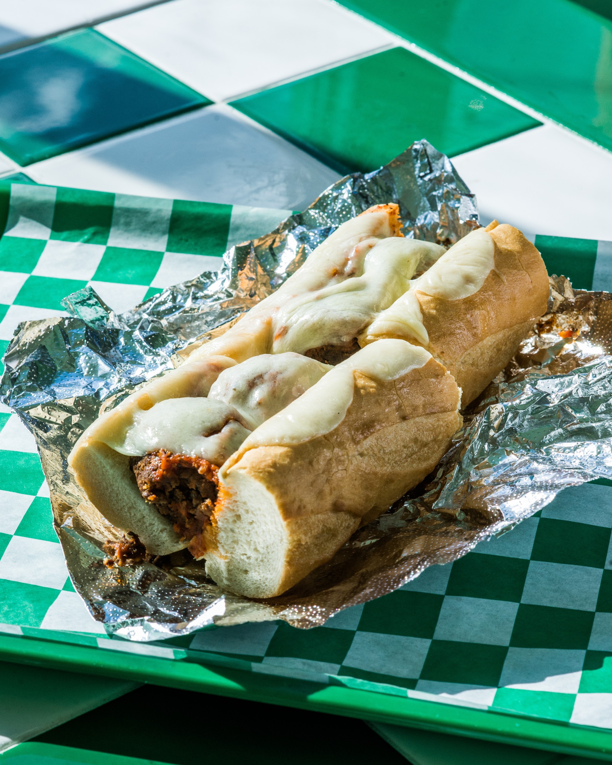 Veggie Meatball Sandwich.