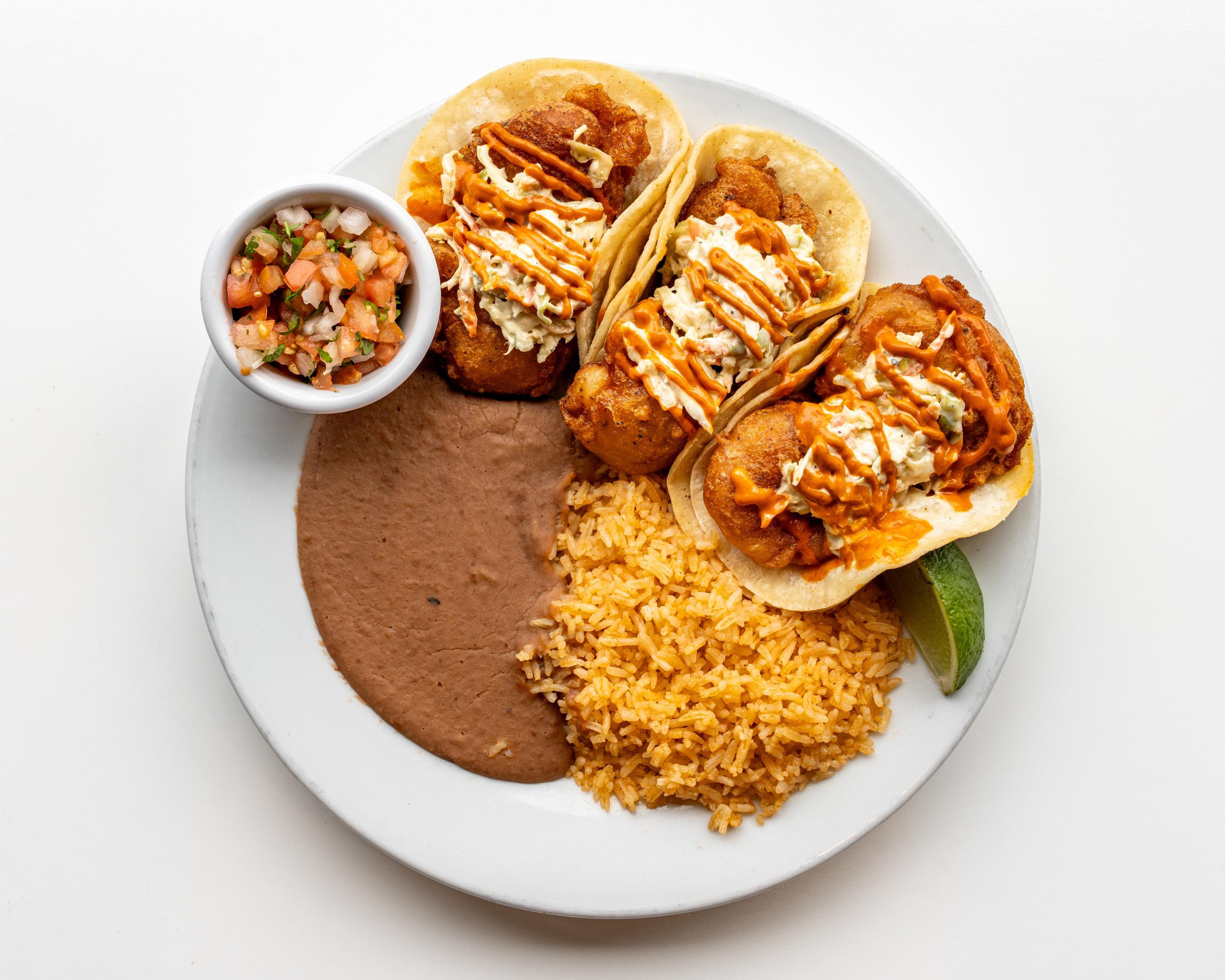 Shrimp Taco Platter.