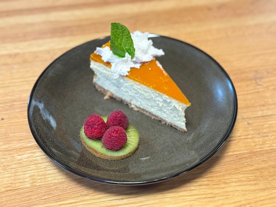 Passion Fruit Cheesecake.