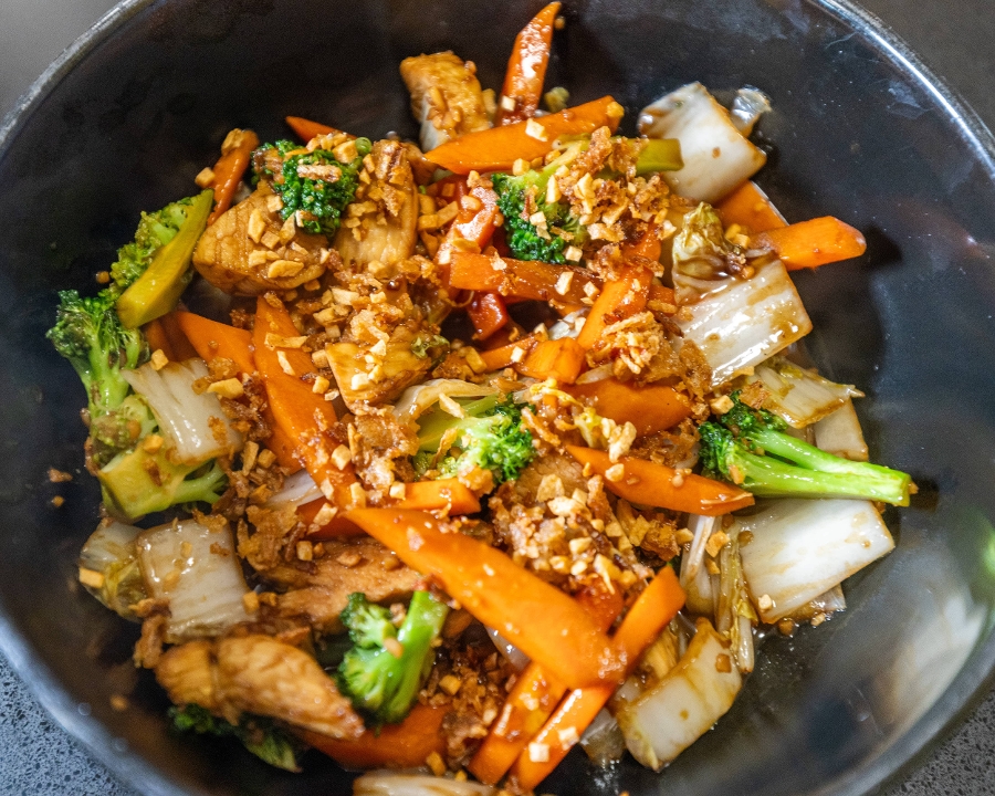 Garlic Vegetable with Rice.