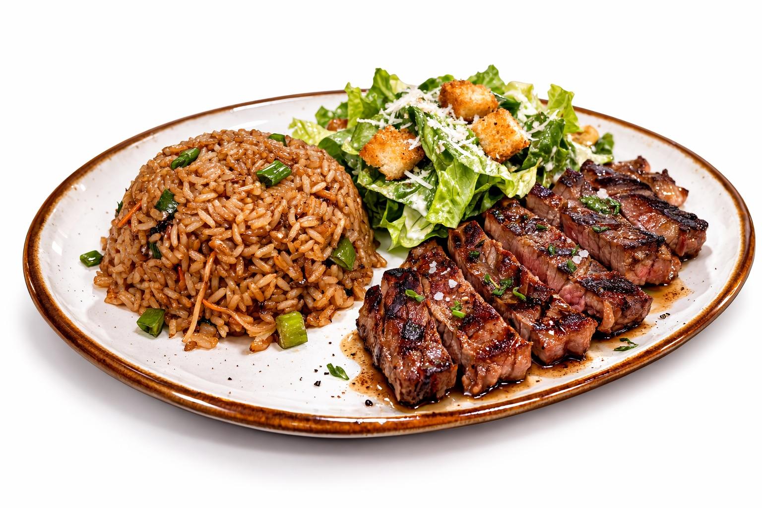 Bowl de carne en vara.